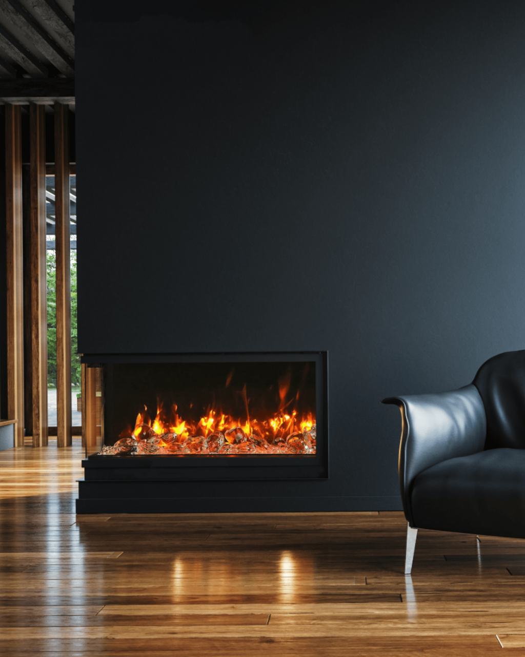 Caminetto 3 vetri TRU-VIEW DEEP XT SMART 50-TRV-XT-XL (125 H)