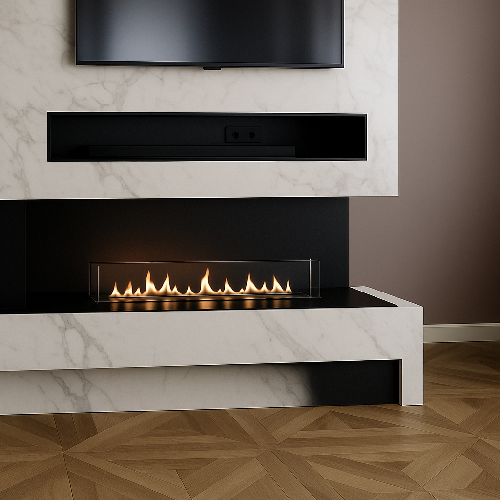 Ebios Quadra Inside SL nero 1 bruciatore